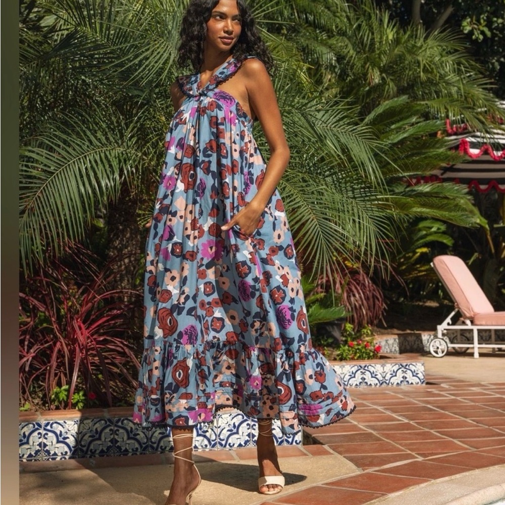 Cleobella Hedy Midi Dress in Waterlily - Large - NWT